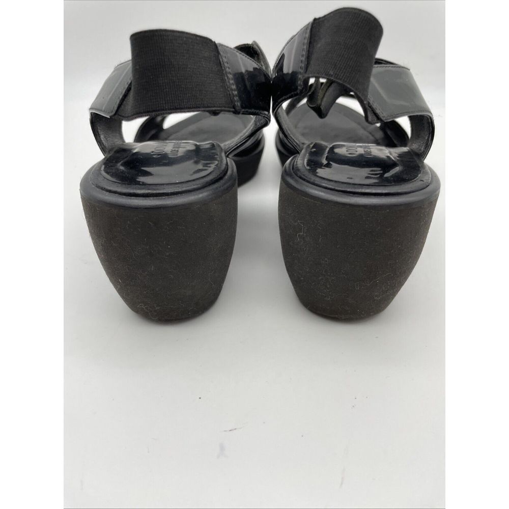 DONALD J‎ PLINER Size 8M Nona Black Leather Open Toe Platform Sandals - Picture 5 of 11